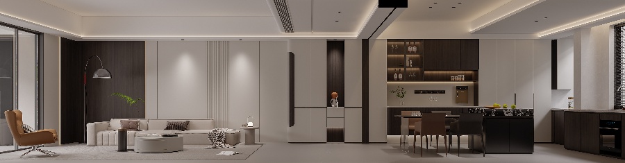 现代简约风格住宅设计案例，打造简洁舒适的居住空间(图1)