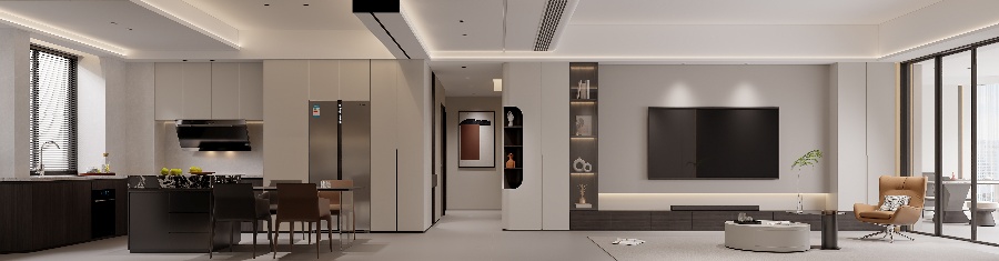 现代简约风格住宅设计案例，打造简洁舒适的居住空间(图2)