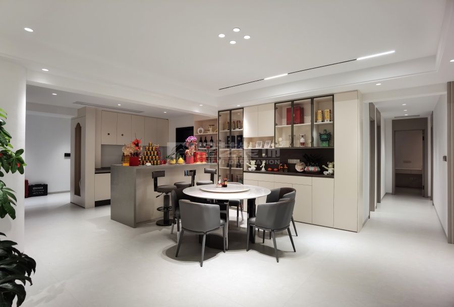 无主灯悬浮设计打造现代家居光影魔术，中西双厨提升生活品质(图2)