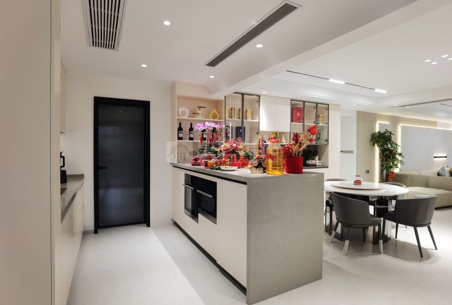 无主灯悬浮设计打造现代家居光影魔术，中西双厨提升生活品质(图3)