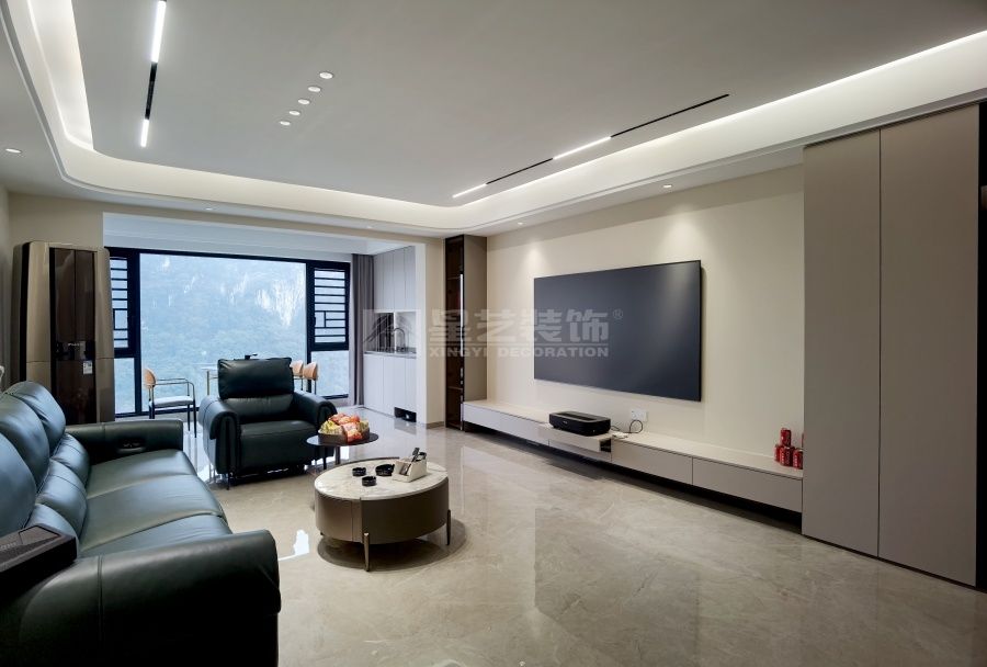 160㎡现代风住宅设计，悬浮顶打造高挑空间感(图2)