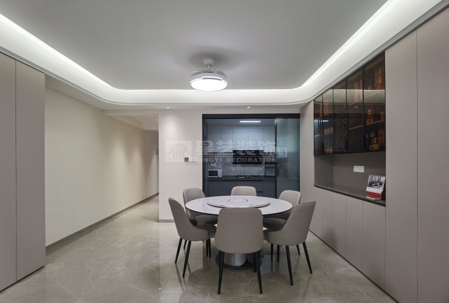 160㎡现代风住宅设计，悬浮顶打造高挑空间感(图6)