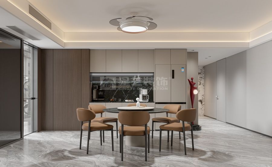 现代极简五房两厅设计，独立电竞房打造科技感家居空间(图4)