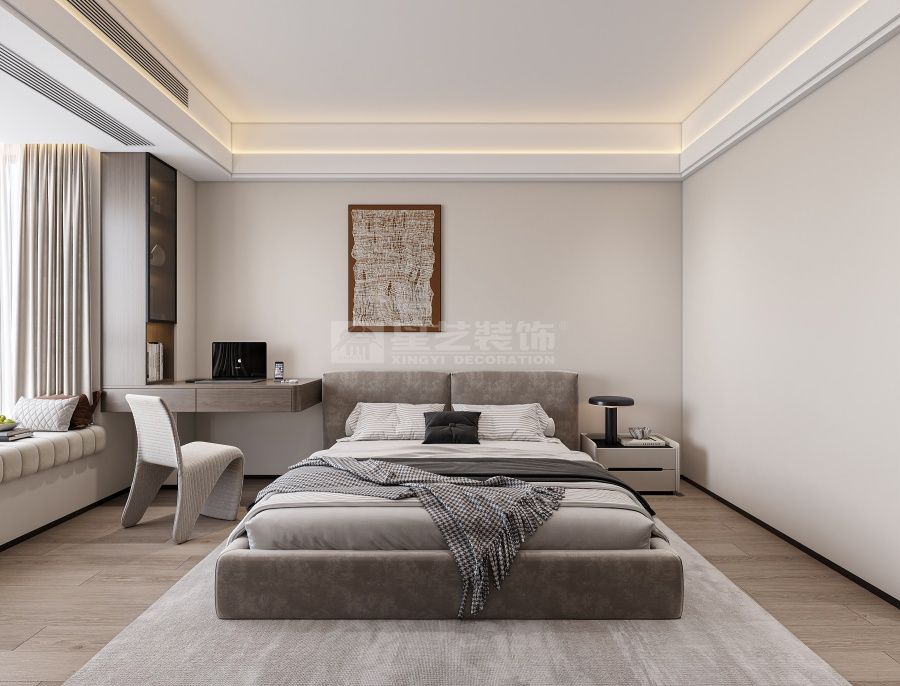 现代极简五房两厅设计，黑白灰电竞房装修方案(图14)