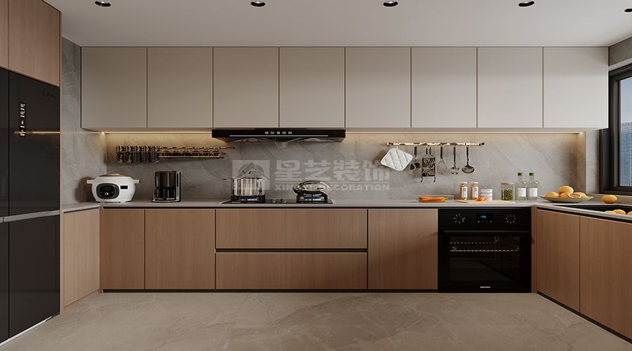 暖咖色意式轻奢大平层设计，木饰面石材打造品质家居空间(图5)