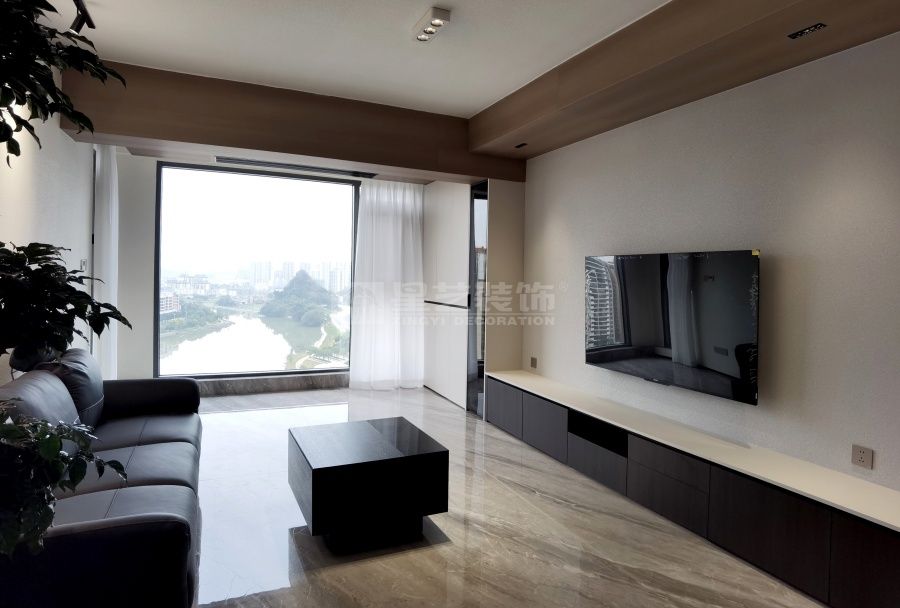 110平米现代简约风住宅改造，开放式厨房配独立衣帽间设计(图3)