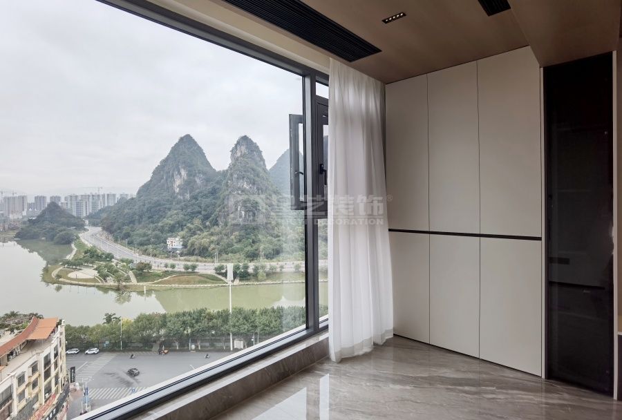 110平米现代简约风住宅改造，开放式厨房配独立衣帽间设计(图4)