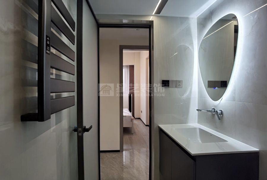 110平米现代简约风住宅改造，开放式厨房配独立衣帽间设计(图18)