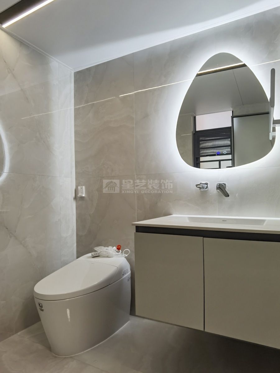 110平米现代简约风住宅改造，开放式厨房配独立衣帽间设计(图19)