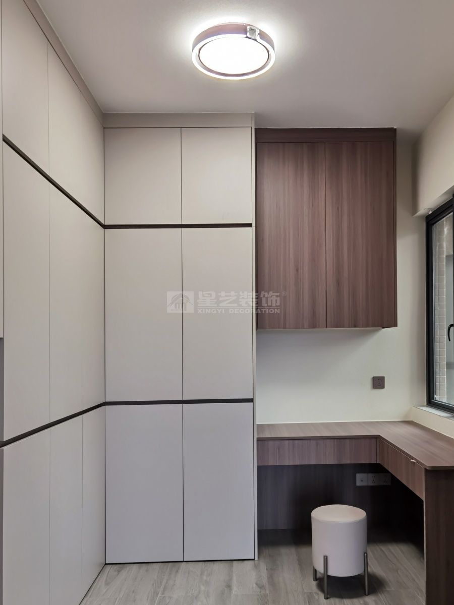 110平米现代简约风住宅改造，开放式厨房配独立衣帽间设计(图21)