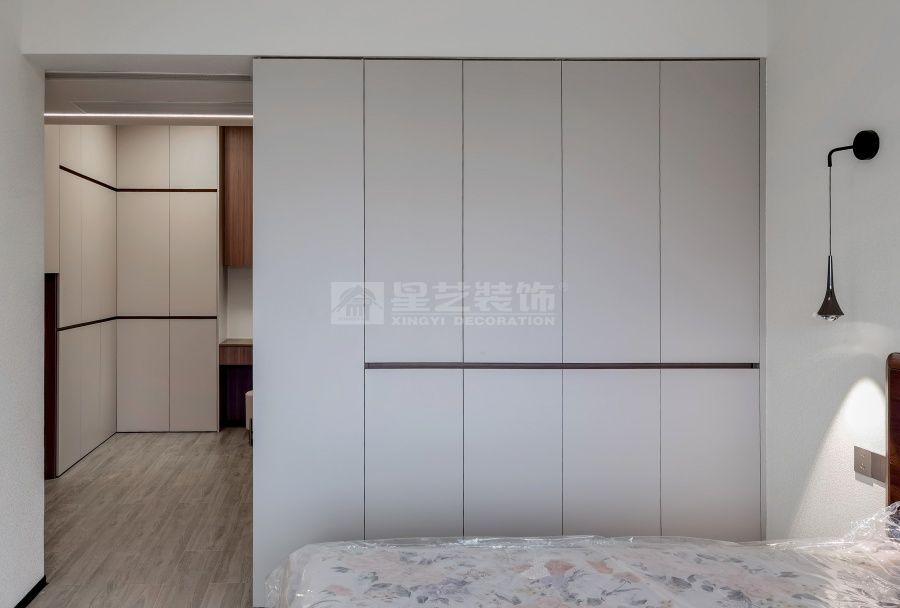 110平米现代简约风住宅改造，开放式厨房配独立衣帽间设计(图22)