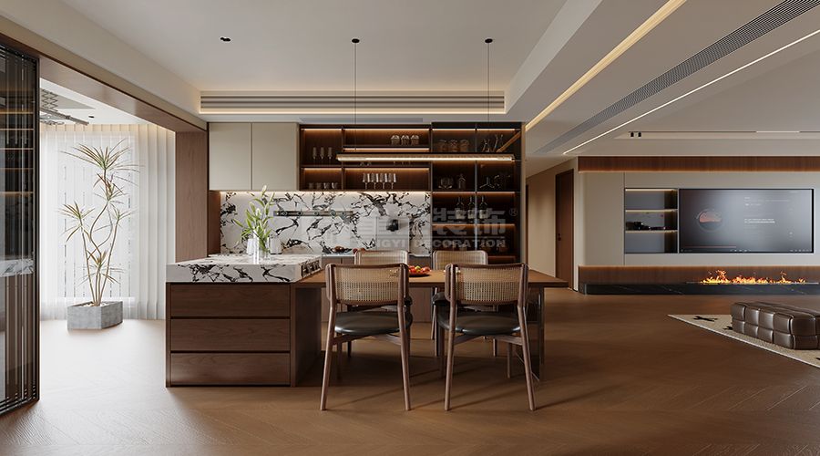 现代极简中古风设计，咖色米白深灰营造松弛感(图3)