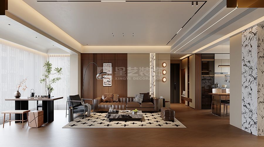 现代极简中古风设计，咖色米白深灰营造松弛感(图2)