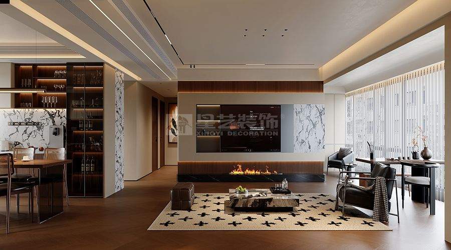 现代极简中古风设计，咖色米白深灰营造松弛感(图1)