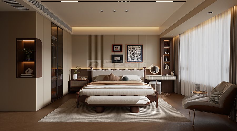 现代极简中古风设计，咖色米白深灰营造松弛感(图4)