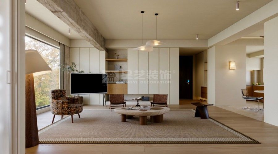 天然木材打造温暖家居空间设计，回归自然生活美学(图1)