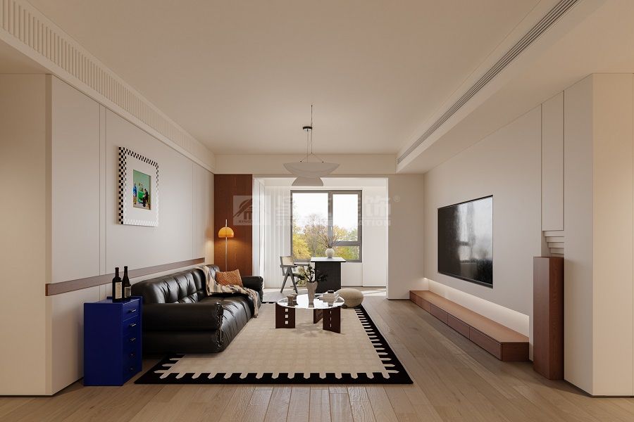 中古风混搭鲜艳软装设计，打造无边界感家居空间(图3)