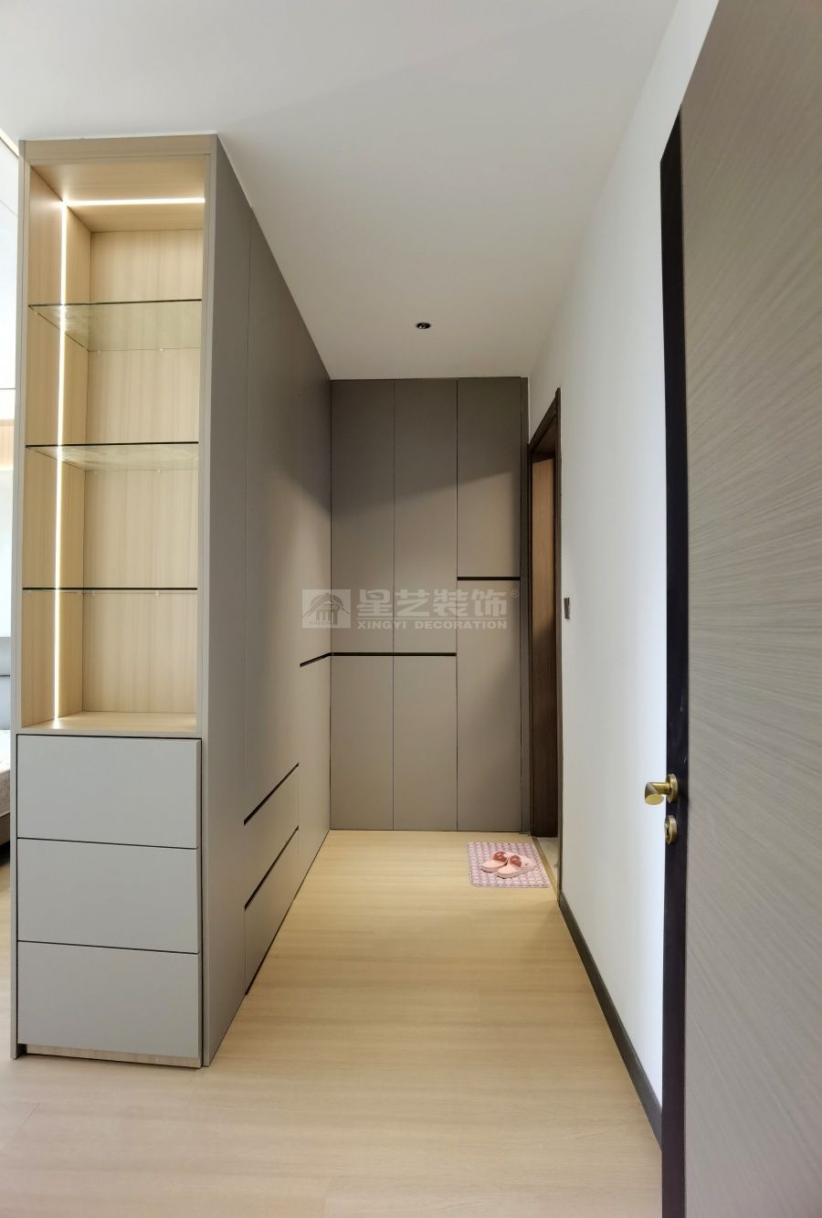 200㎡精装房改造现代极简风，70㎡客厅中西双厨设计方案(图20)