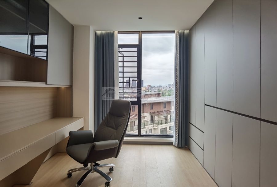 200㎡精装房改造现代极简风，70㎡客厅中西双厨设计方案(图10)