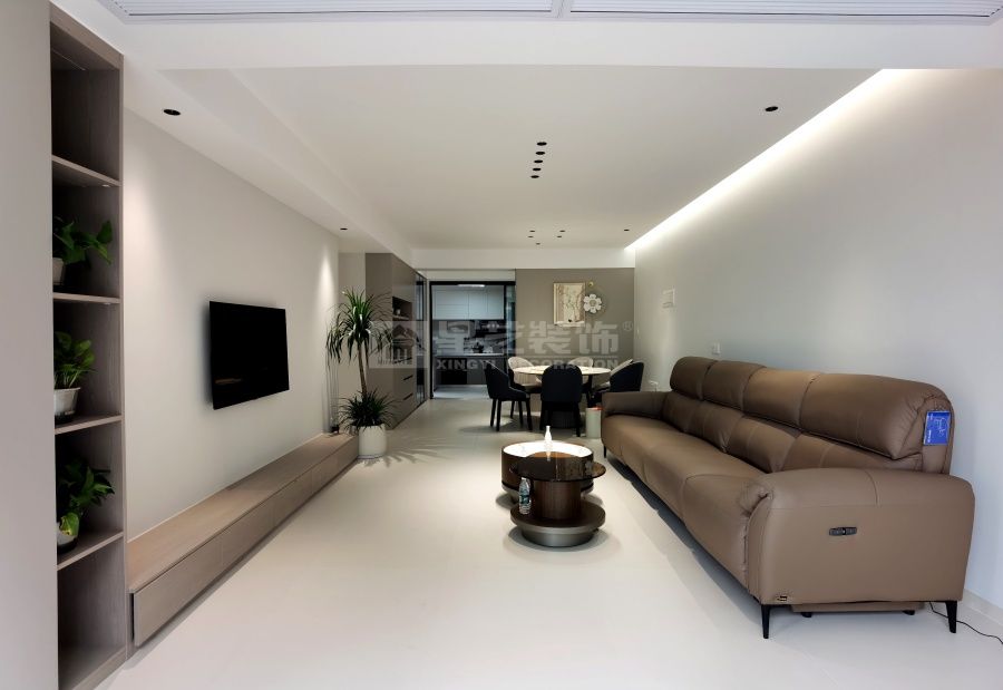 贺州信都龙腾雅苑140平现代简约风格家居设计案例赏析(图1)