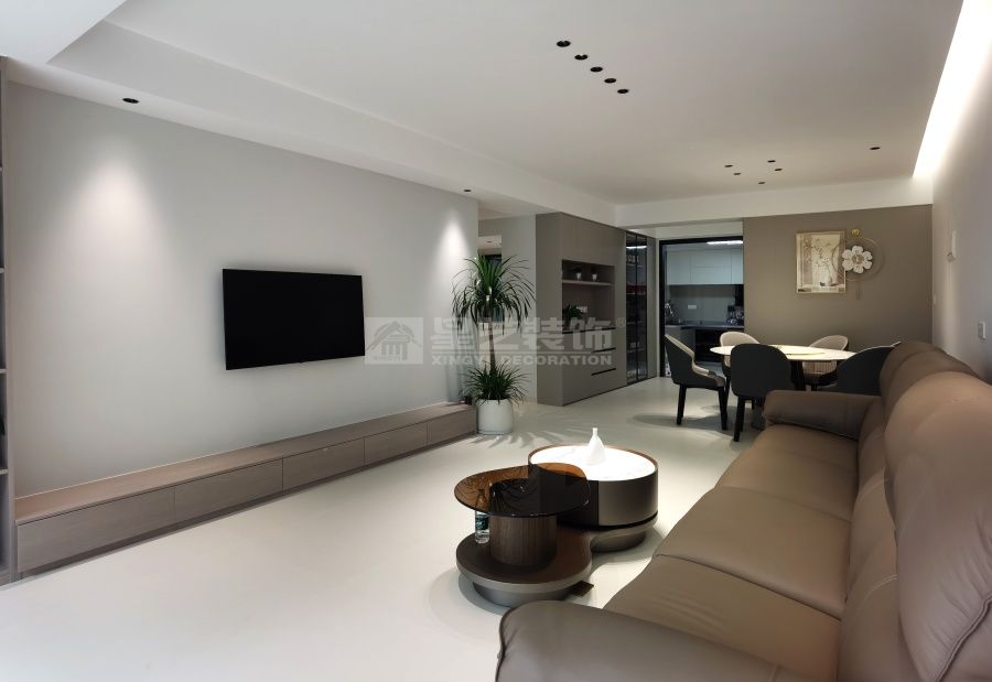 贺州信都龙腾雅苑140平现代简约风格家居设计案例赏析(图4)