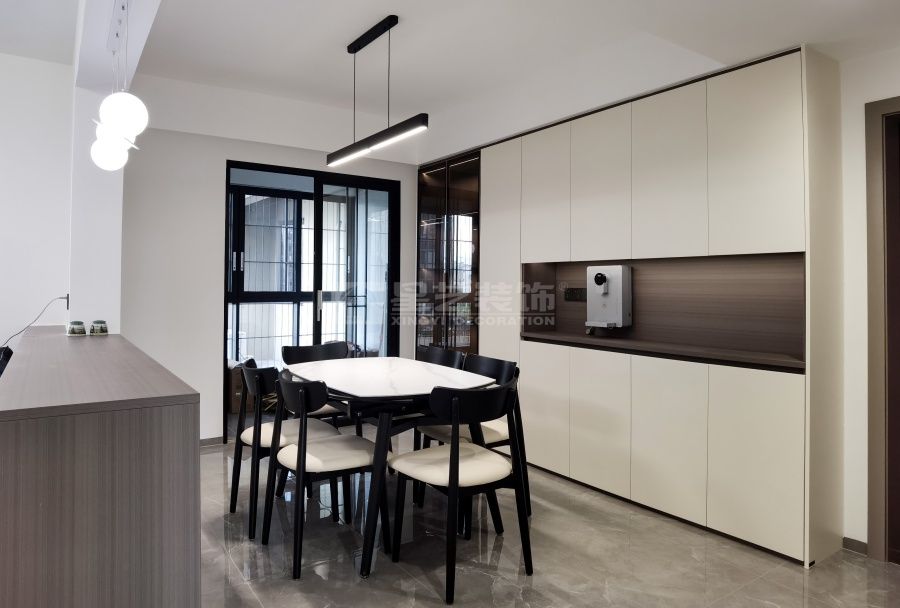 贺州康城一品135平四房现代风实景(图7)