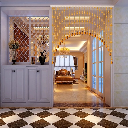中式古典风格水晶珠帘案例 | 典雅东方家居设计(图2)