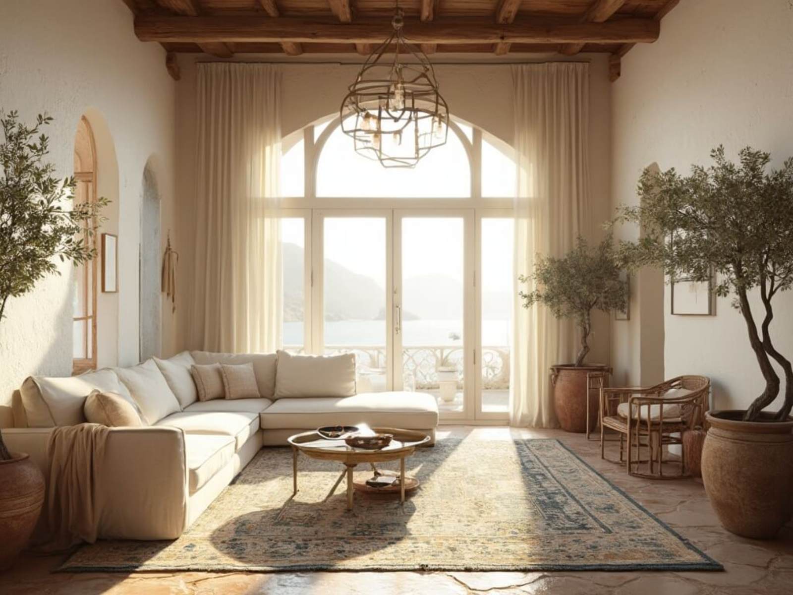 地中海风格窗帘设计：自然与优雅的完美融合(图3)